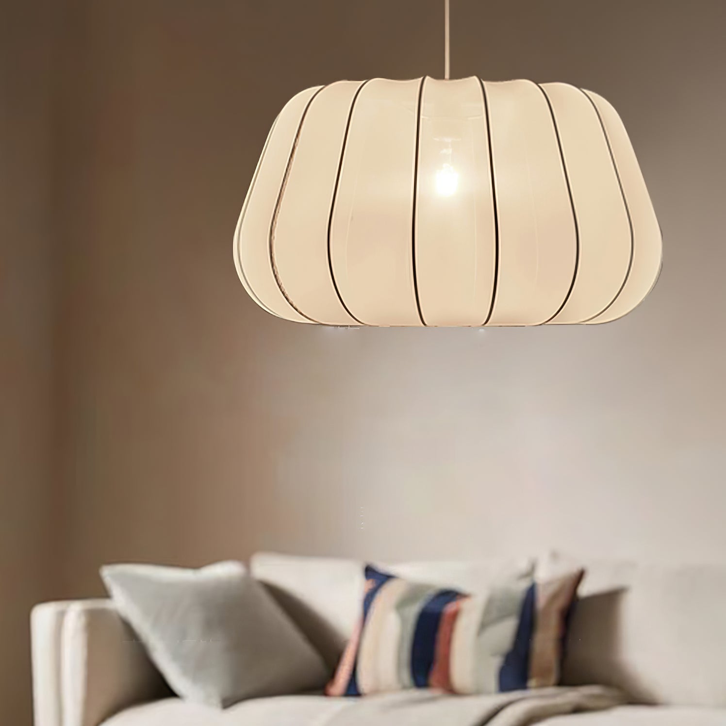 Zenell Elegance Cloud Fabric Pendant Lamp-Neutral Decor