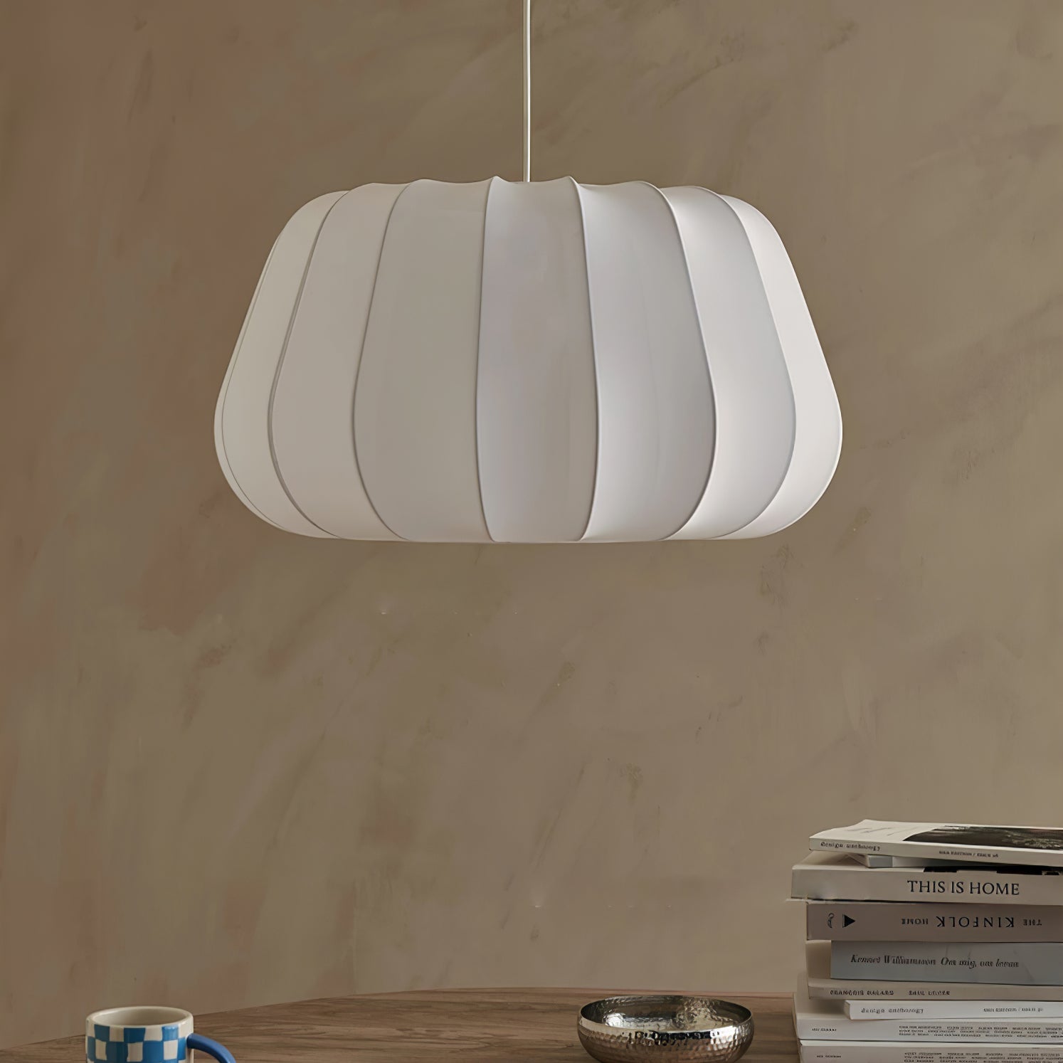 Zenell Elegance Cloud Fabric Pendant Lamp-Neutral Decor