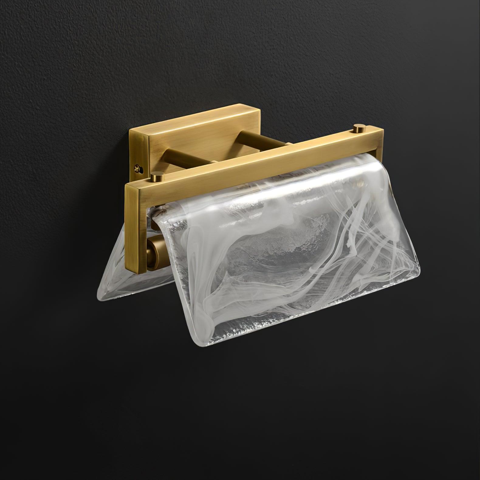 Dir Nordic Art Cloud Fog Brass Glass Wall Lamp-Neutral Decor