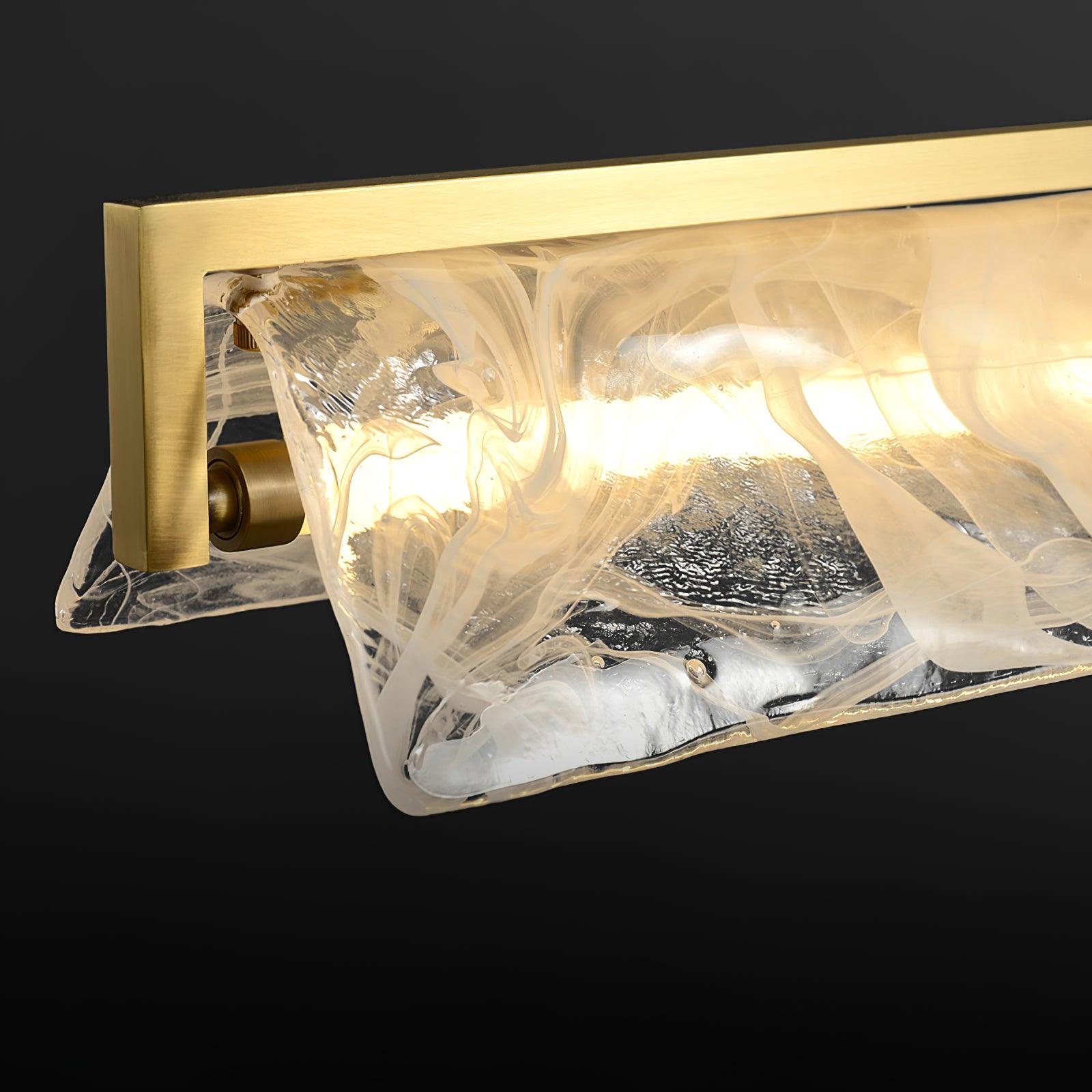 Dir Nordic Art Cloud Fog Brass Glass Wall Lamp-Neutral Decor