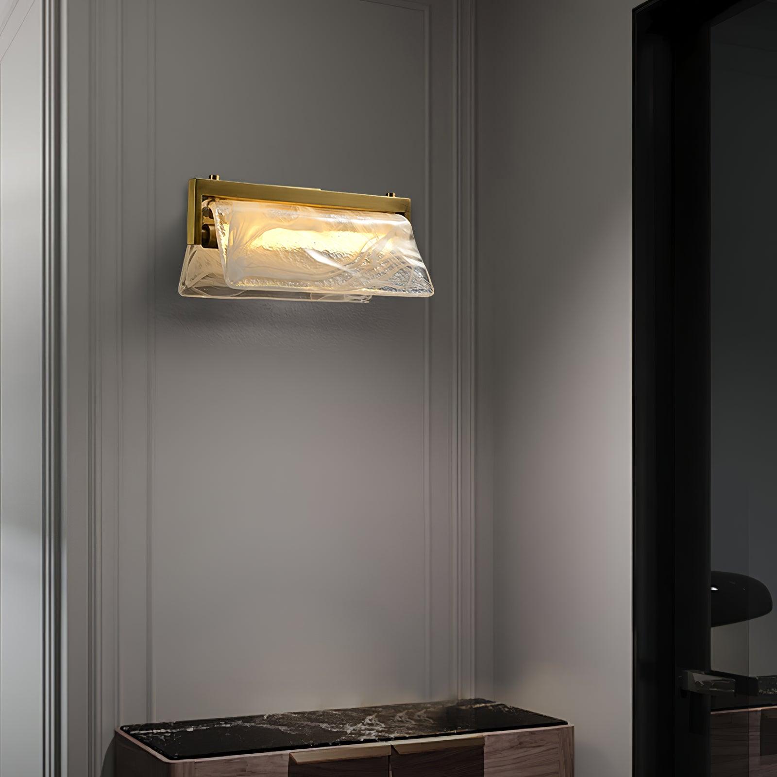 Dir Nordic Art Cloud Fog Brass Glass Wall Lamp-Neutral Decor