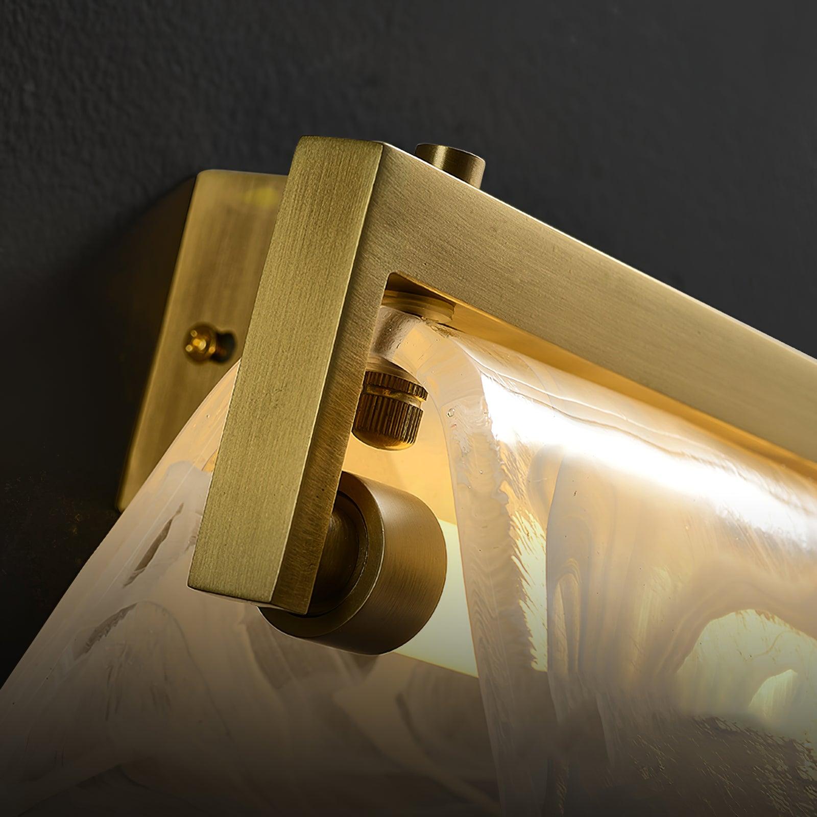 Dir Nordic Art Cloud Fog Brass Glass Wall Lamp-Neutral Decor