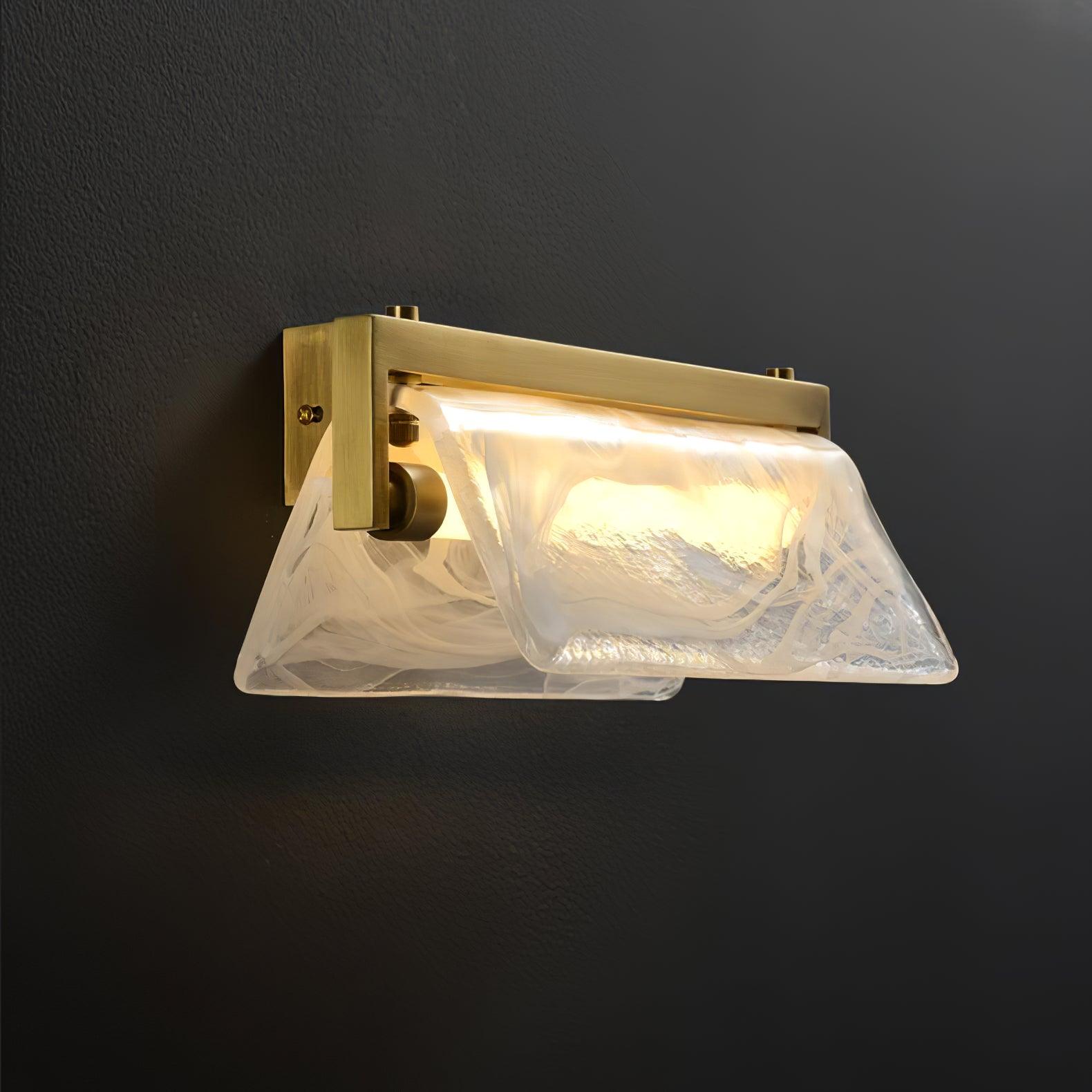 Dir Nordic Art Cloud Fog Brass Glass Wall Lamp-Neutral Decor