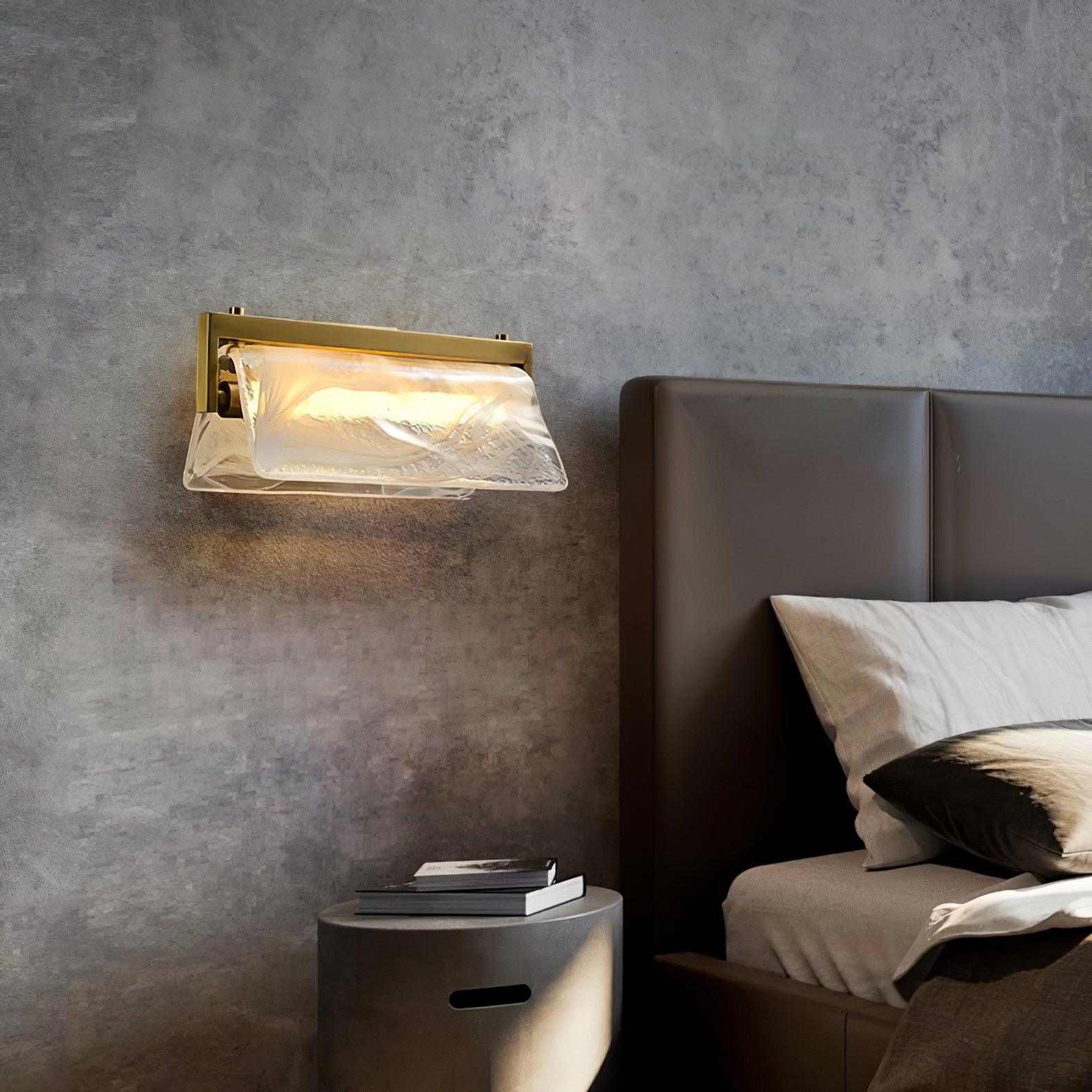 Dir Nordic Art Cloud Fog Brass Glass Wall Lamp-Neutral Decor