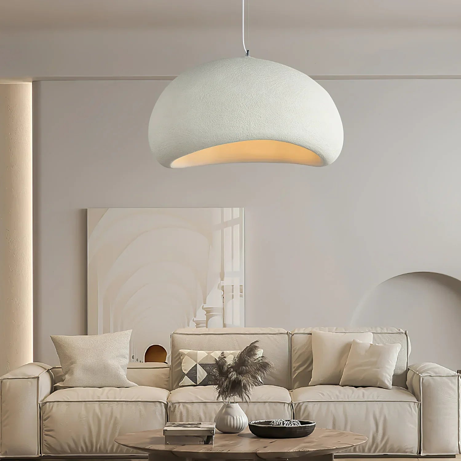 Kryo Wabi-Sabi Spherical Cloud Pendant Light - Neutral Decor