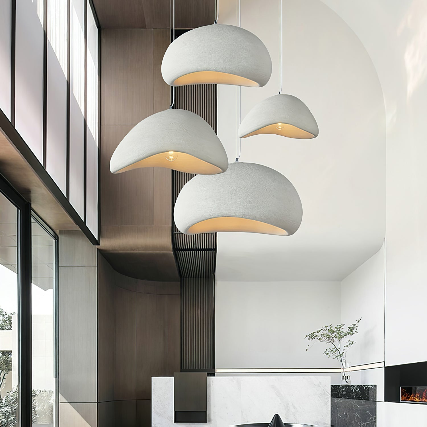 Lustra Pendant Light Cloud Swag Wabi-Sabi-Neutral Decor