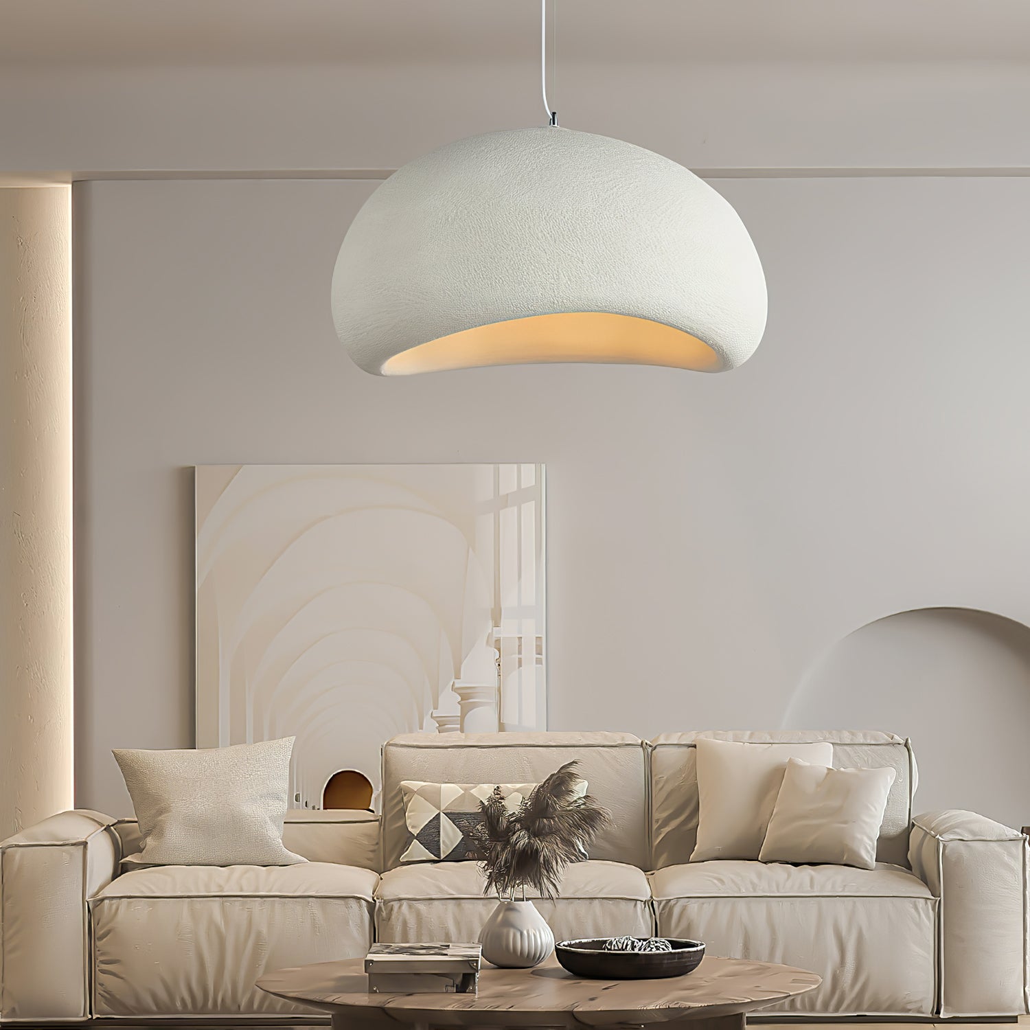 Lustra Pendant Light Cloud Swag Wabi-Sabi-Neutral Decor