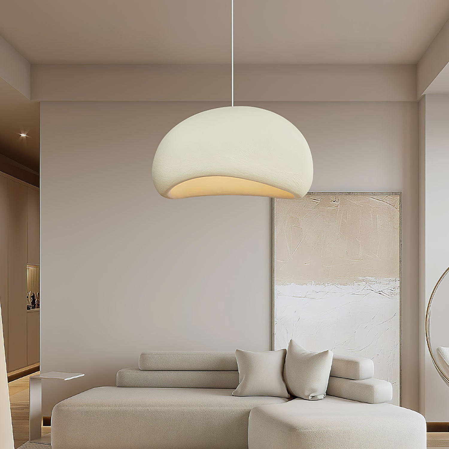 Lustra Pendant Light Cloud Swag Wabi-Sabi-Neutral Decor