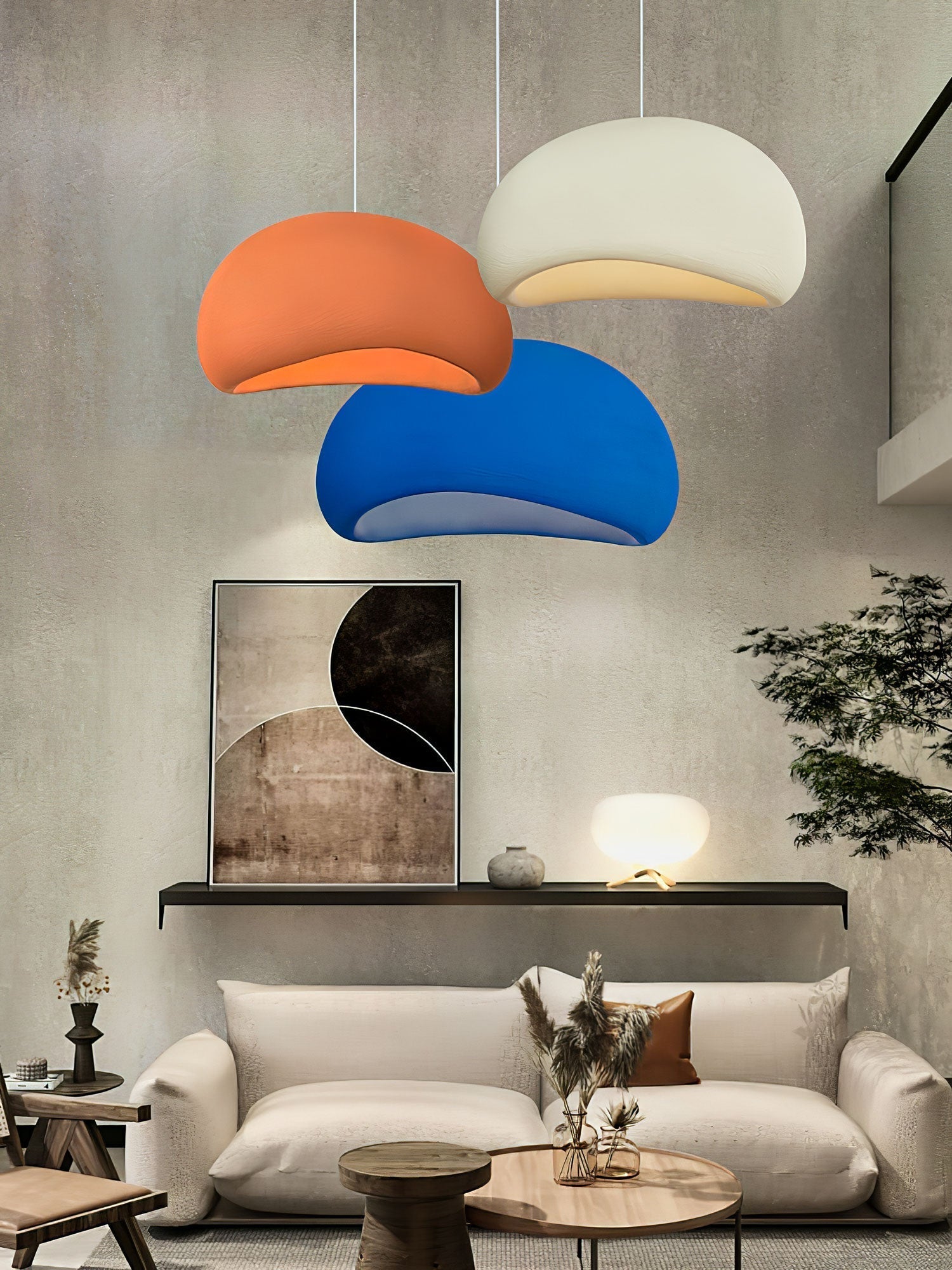 Lustra Pendant Light Cloud Swag Wabi-Sabi-Neutral Decor