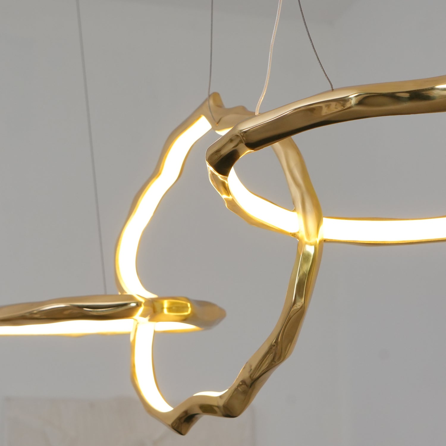 Aballs Cloud Rings Series Brass Chandelier-Neutral Decor