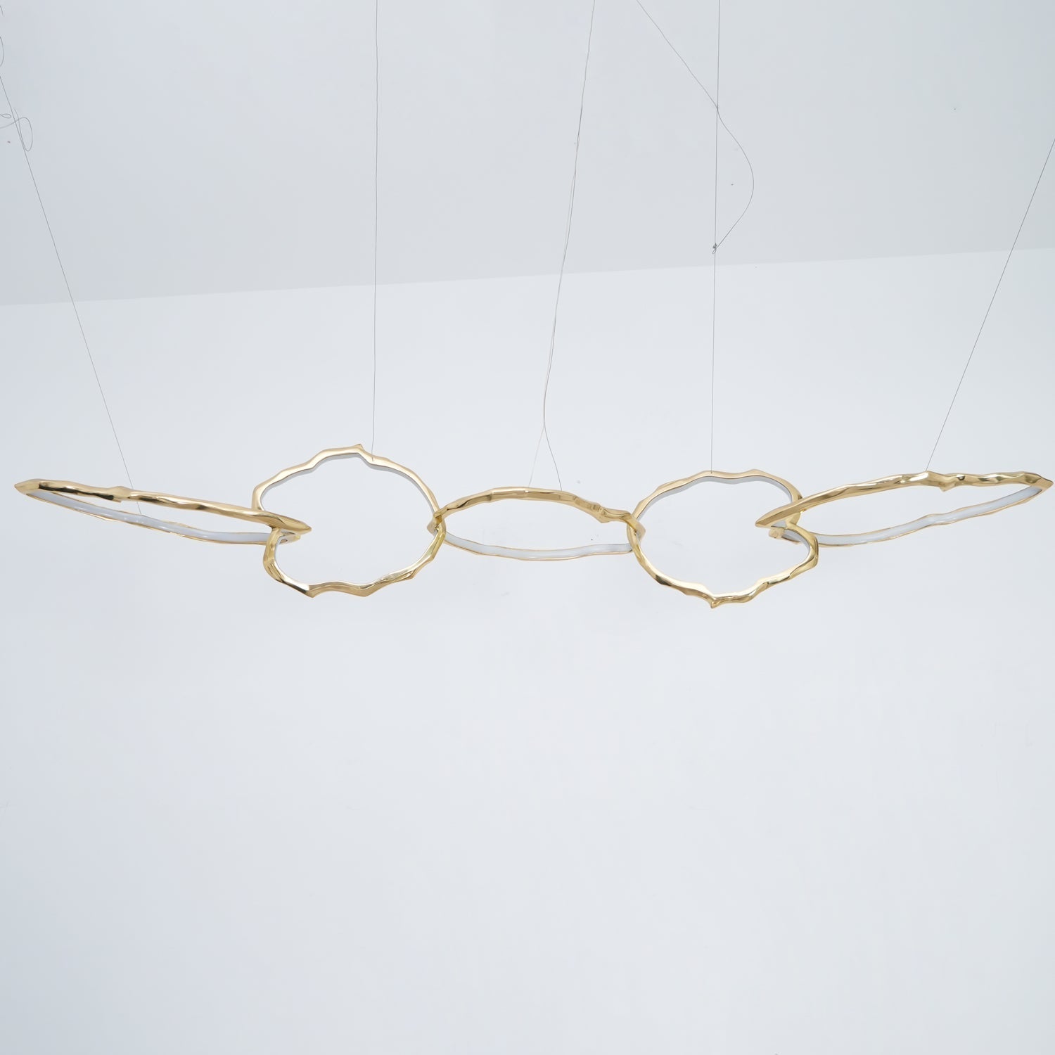 Aballs Cloud Rings Series Brass Chandelier-Neutral Decor