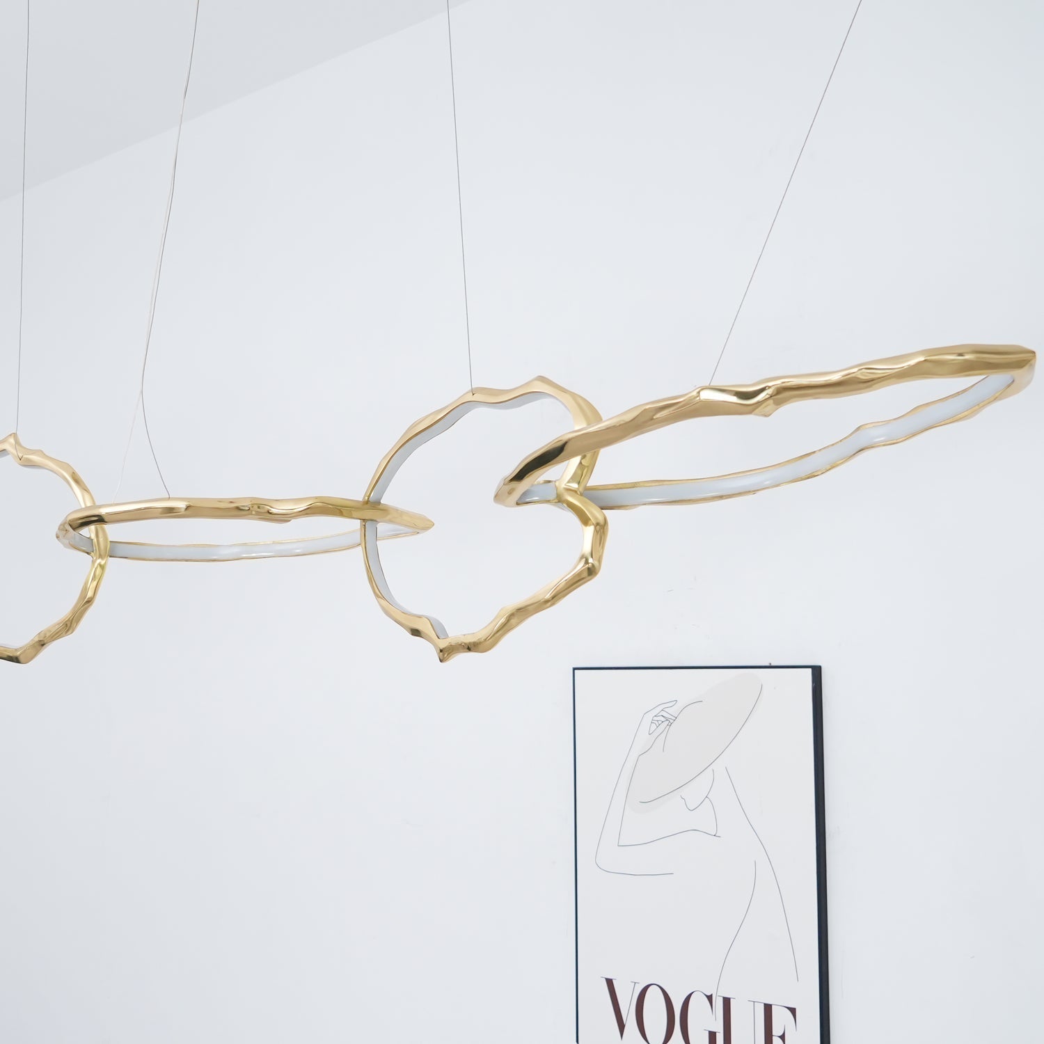 Aballs Cloud Rings Series Brass Chandelier-Neutral Decor