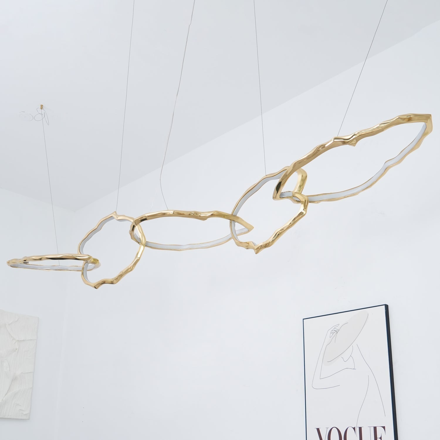 Aballs Cloud Rings Series Brass Chandelier-Neutral Decor
