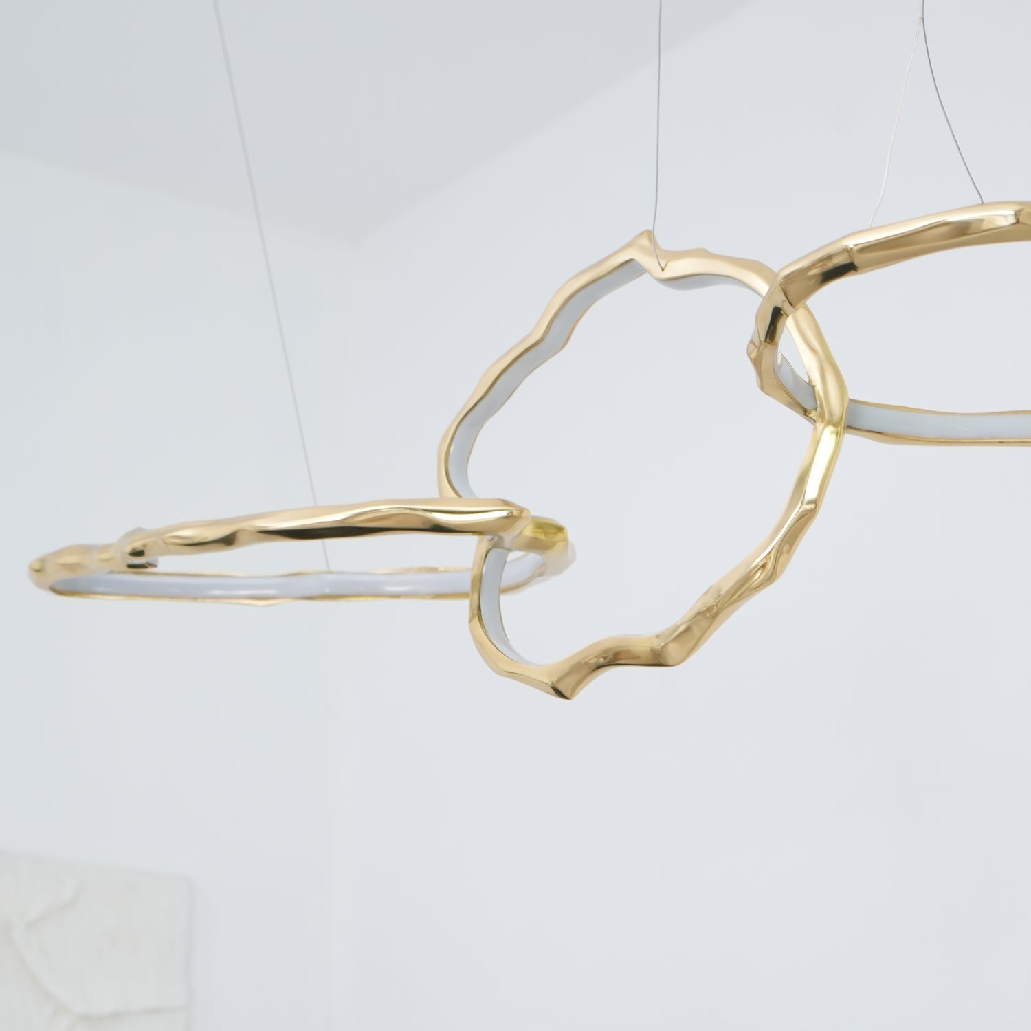 Aballs Cloud Rings Series Brass Chandelier-Neutral Decor