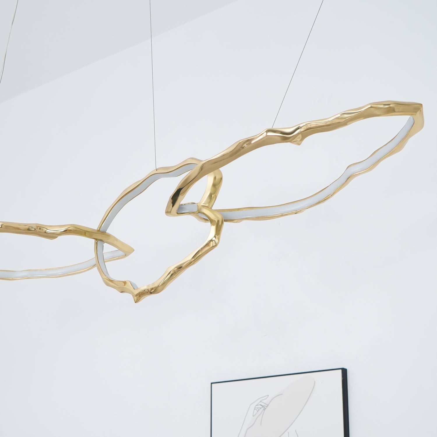 Aballs Cloud Rings Series Brass Chandelier-Neutral Decor