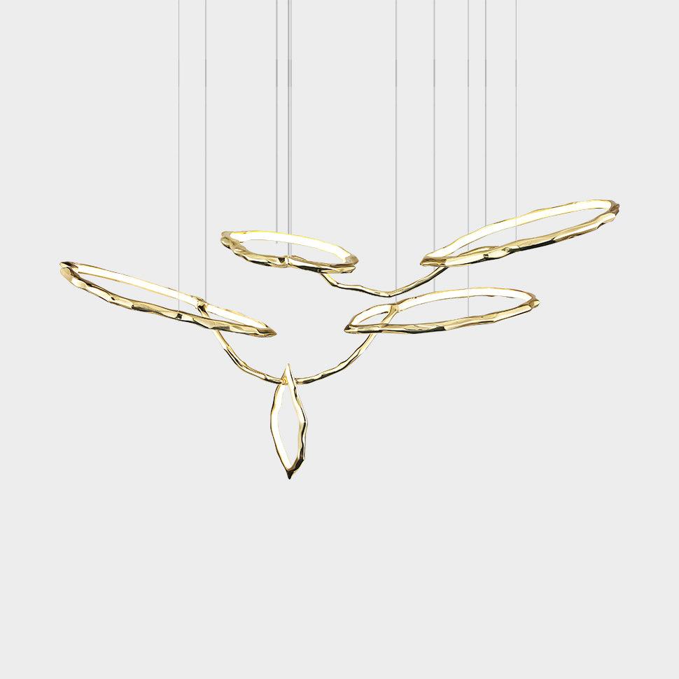 Aballs Cloud Rings Series Brass Chandelier-Neutral Decor