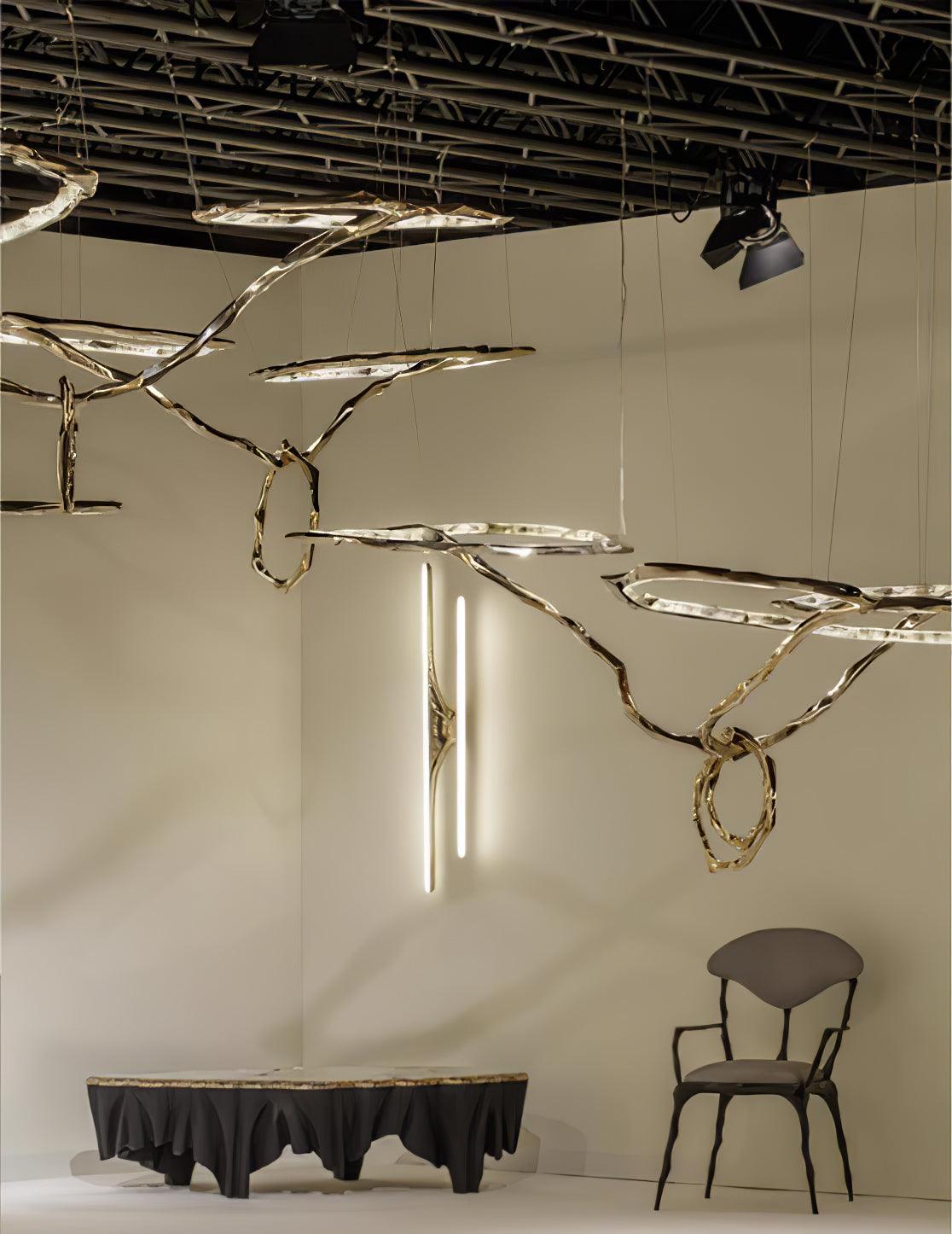 Aballs Cloud Rings Series Brass Chandelier-Neutral Decor