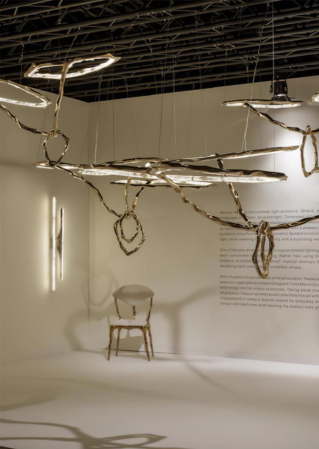 Aballs Cloud Rings Series Brass Chandelier-Neutral Decor