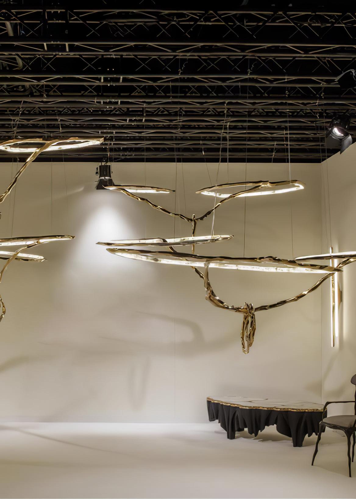 Aballs Cloud Rings Series Brass Chandelier-Neutral Decor