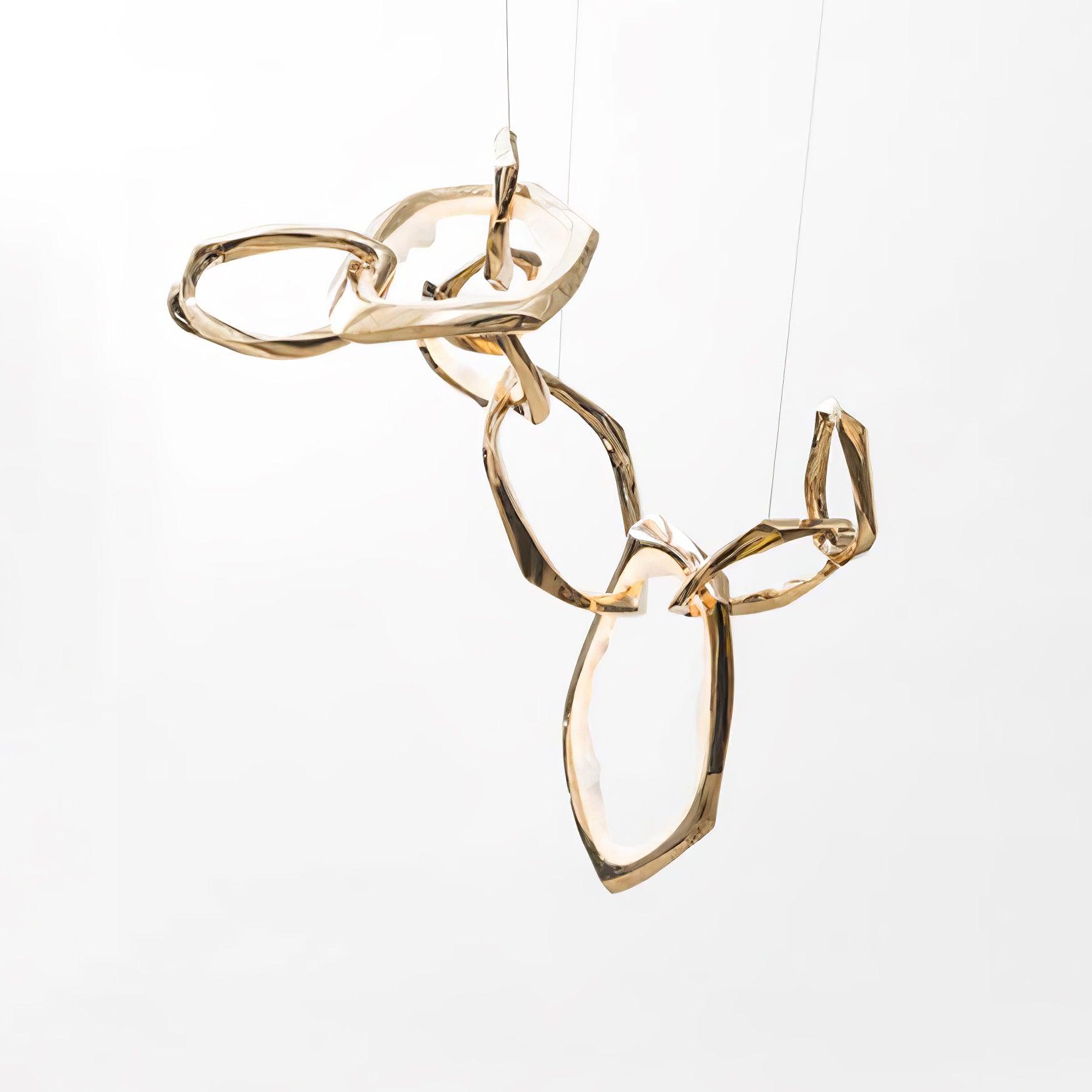 Aballs Cloud Rings Series Brass Chandelier-Neutral Decor