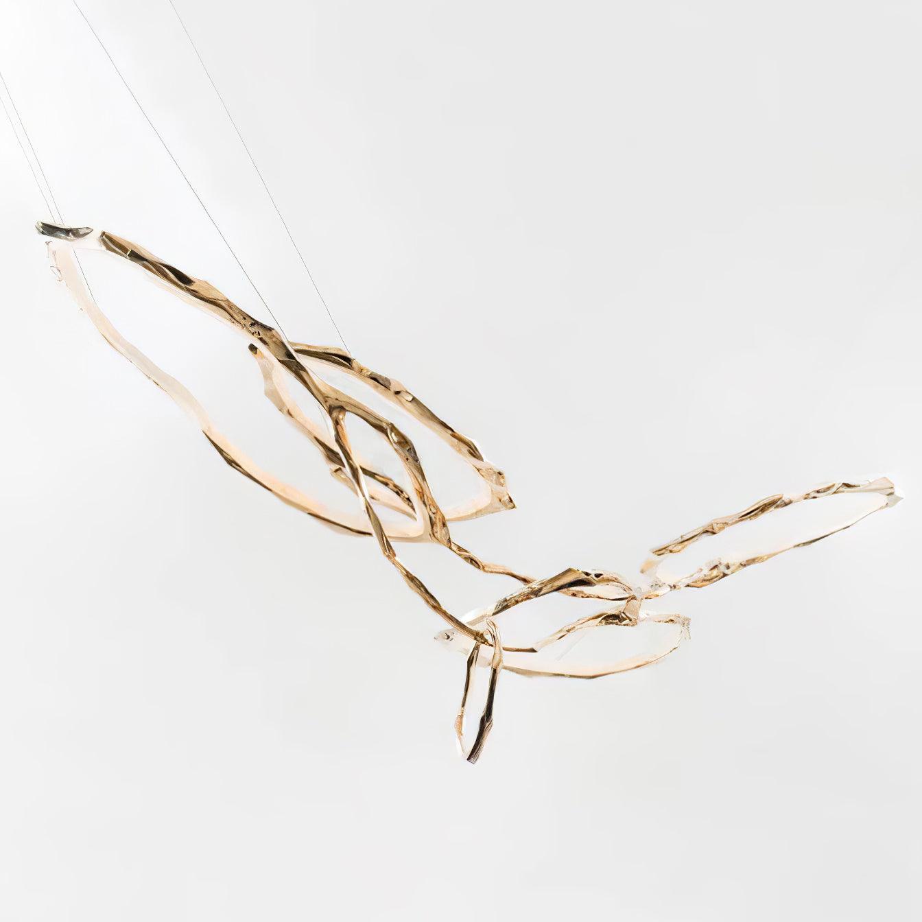 Aballs Cloud Rings Series Brass Chandelier-Neutral Decor