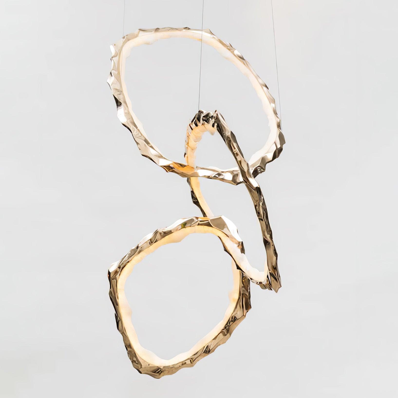 Aballs Cloud Rings Series Brass Chandelier-Neutral Decor