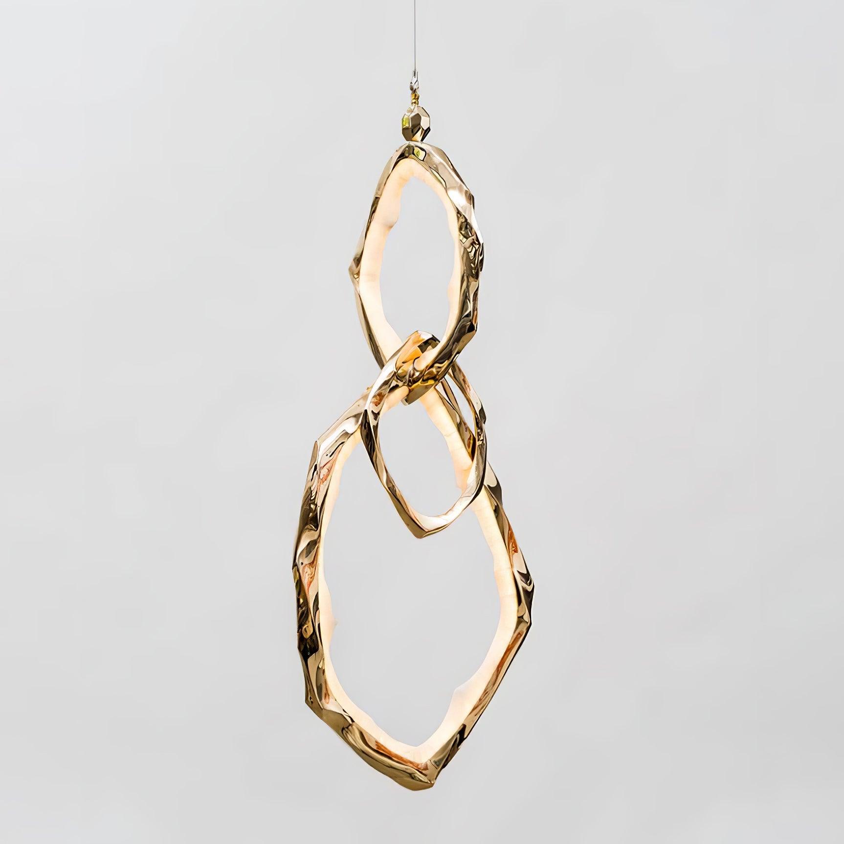 Aballs Cloud Rings Series Brass Chandelier-Neutral Decor