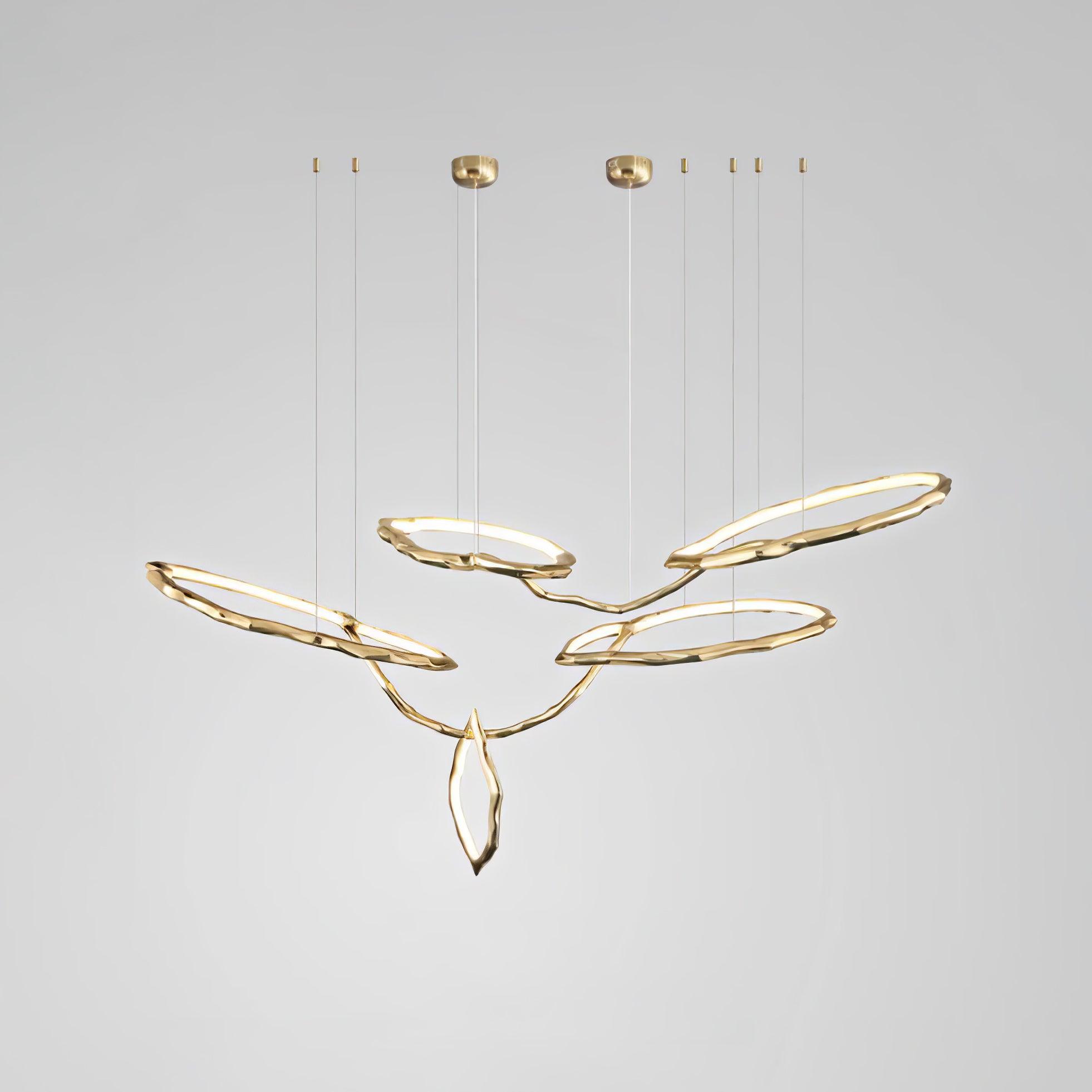 Aballs Cloud Rings Series Brass Chandelier-Neutral Decor