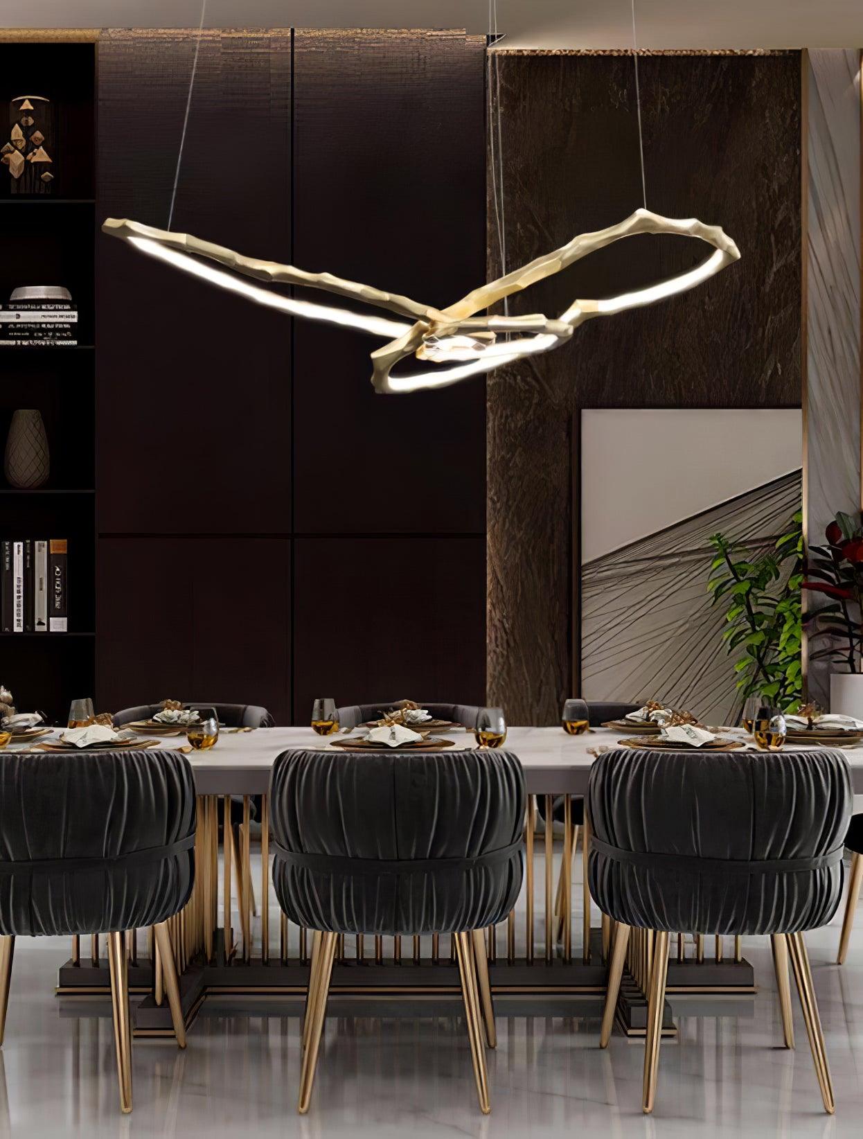 Aballs Cloud Rings Series Brass Chandelier-Neutral Decor