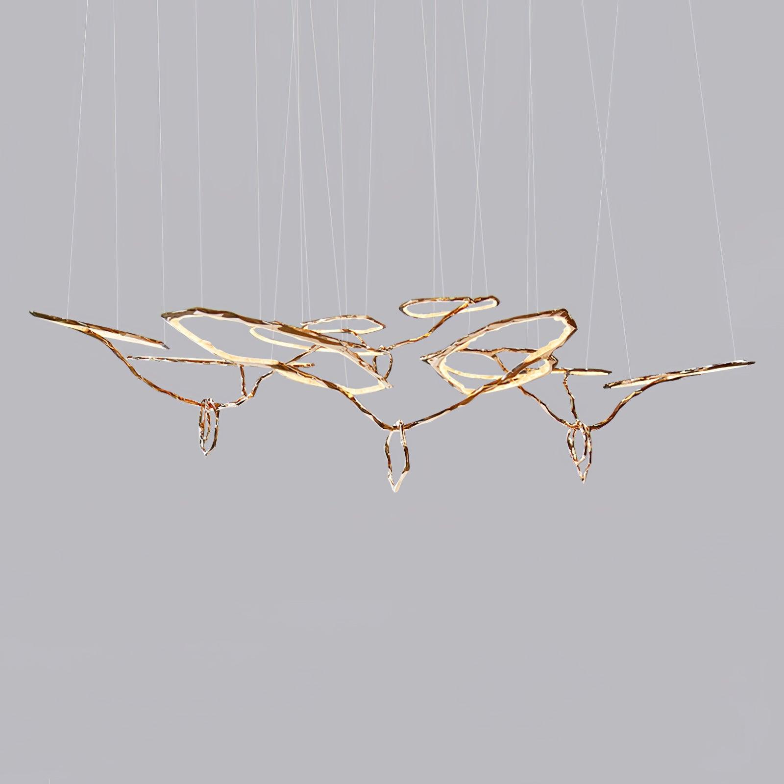 Aballs Cloud Rings Series Brass Chandelier-Neutral Decor
