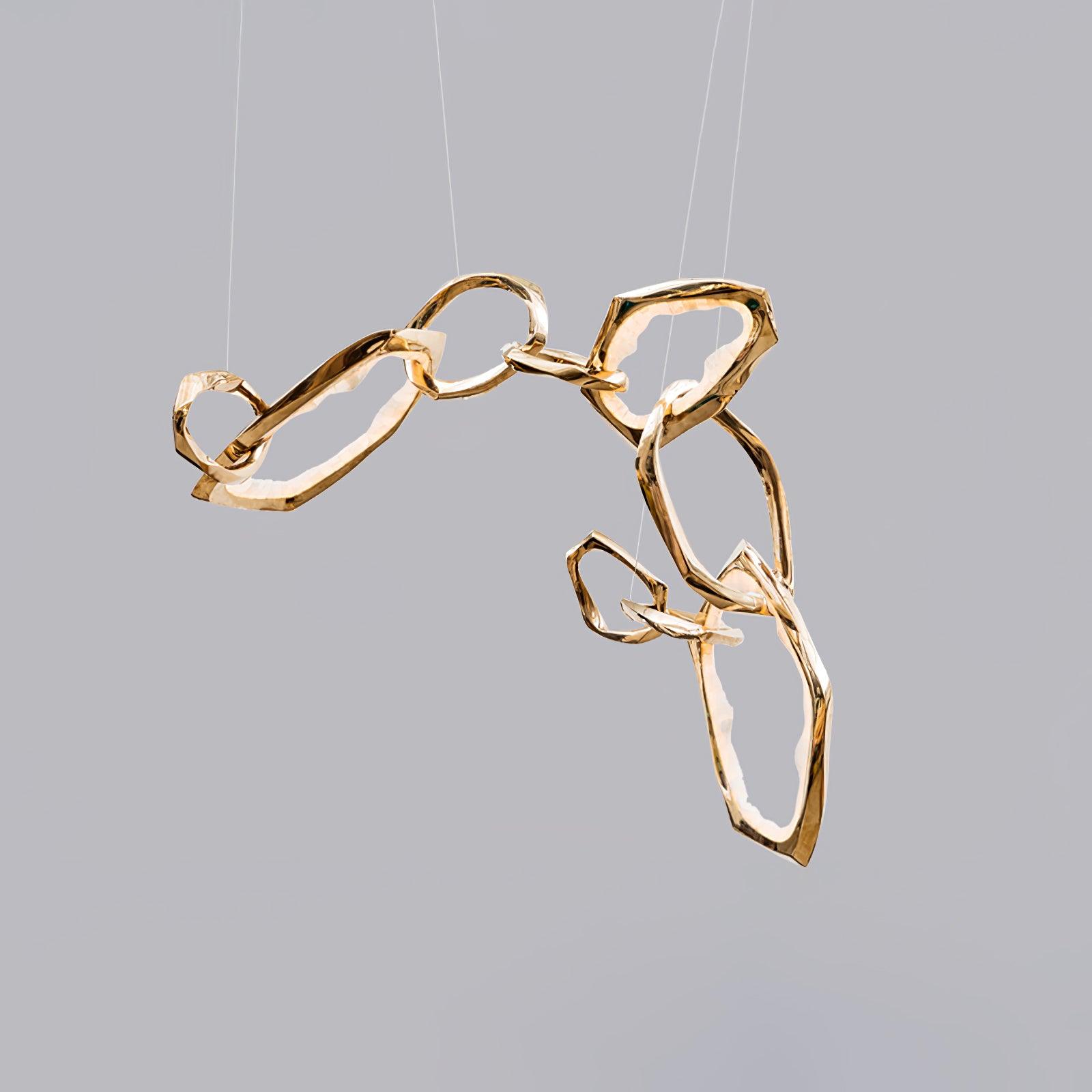 Aballs Cloud Rings Series Brass Chandelier-Neutral Decor