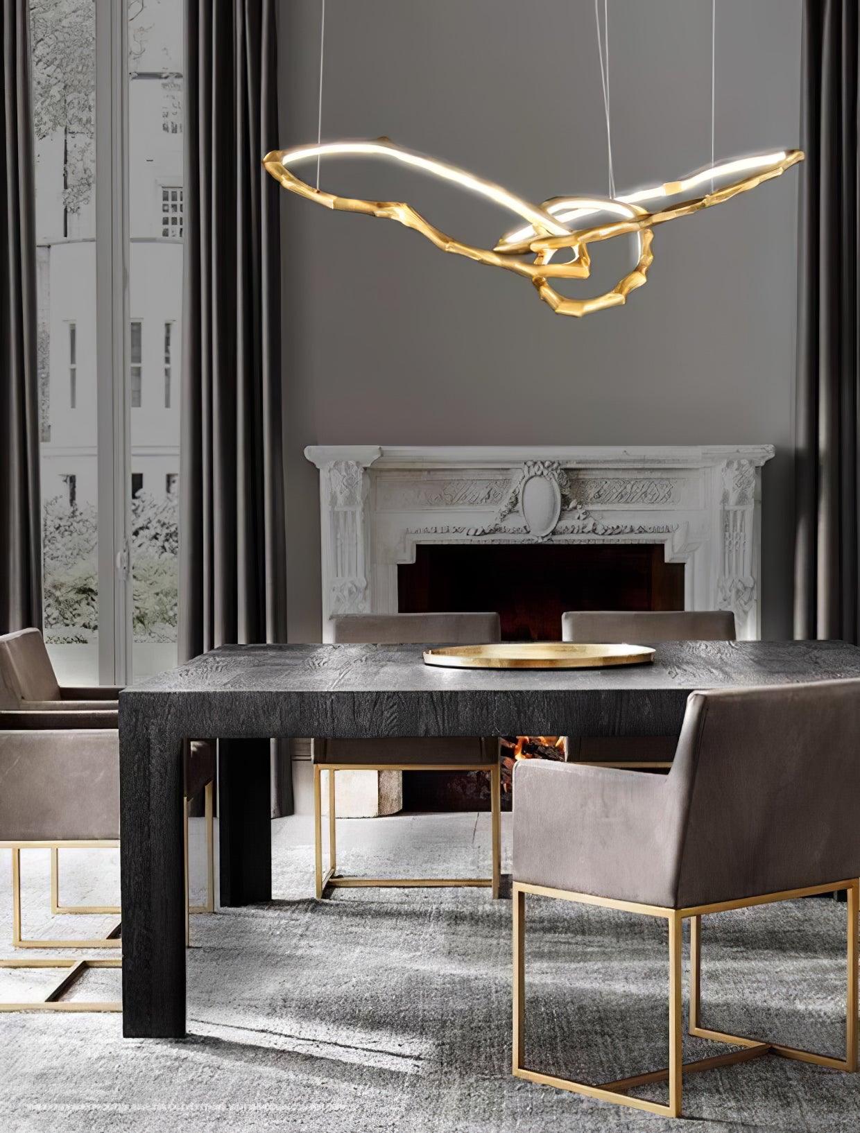 Aballs Cloud Rings Series Brass Chandelier-Neutral Decor