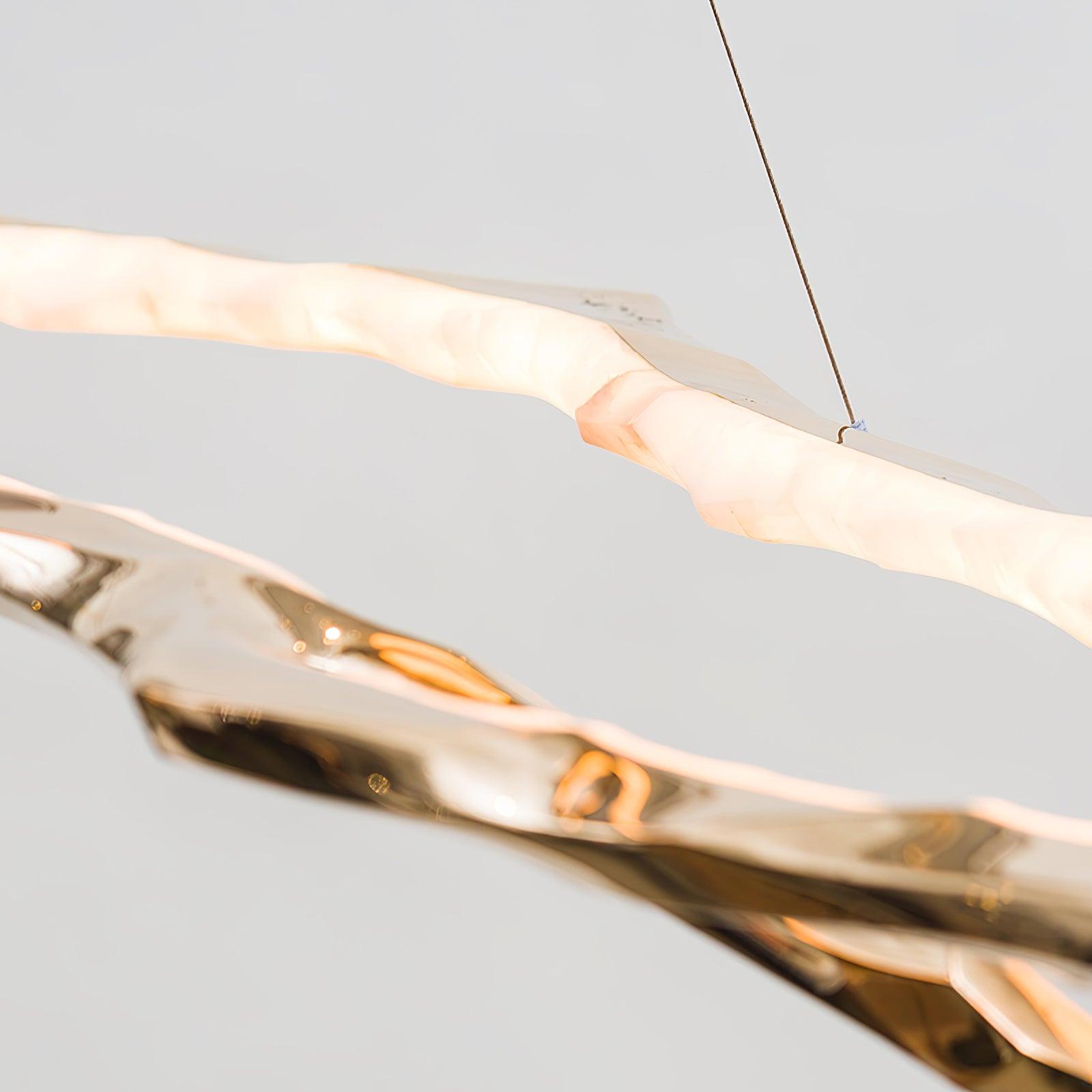 Aballs Cloud Rings Series Brass Chandelier-Neutral Decor