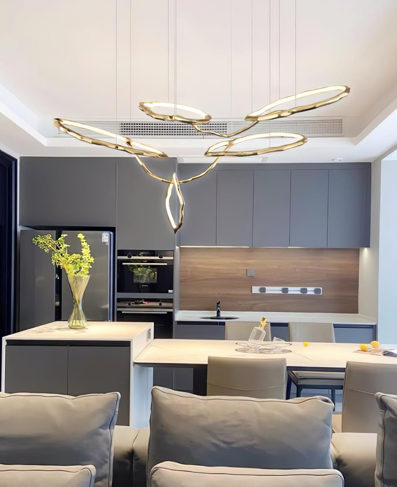 Aballs Cloud Rings Series Brass Chandelier-Neutral Decor