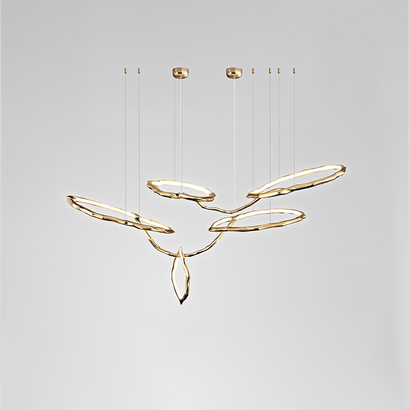Aballs Cloud Rings Series Brass Chandelier-Neutral Decor