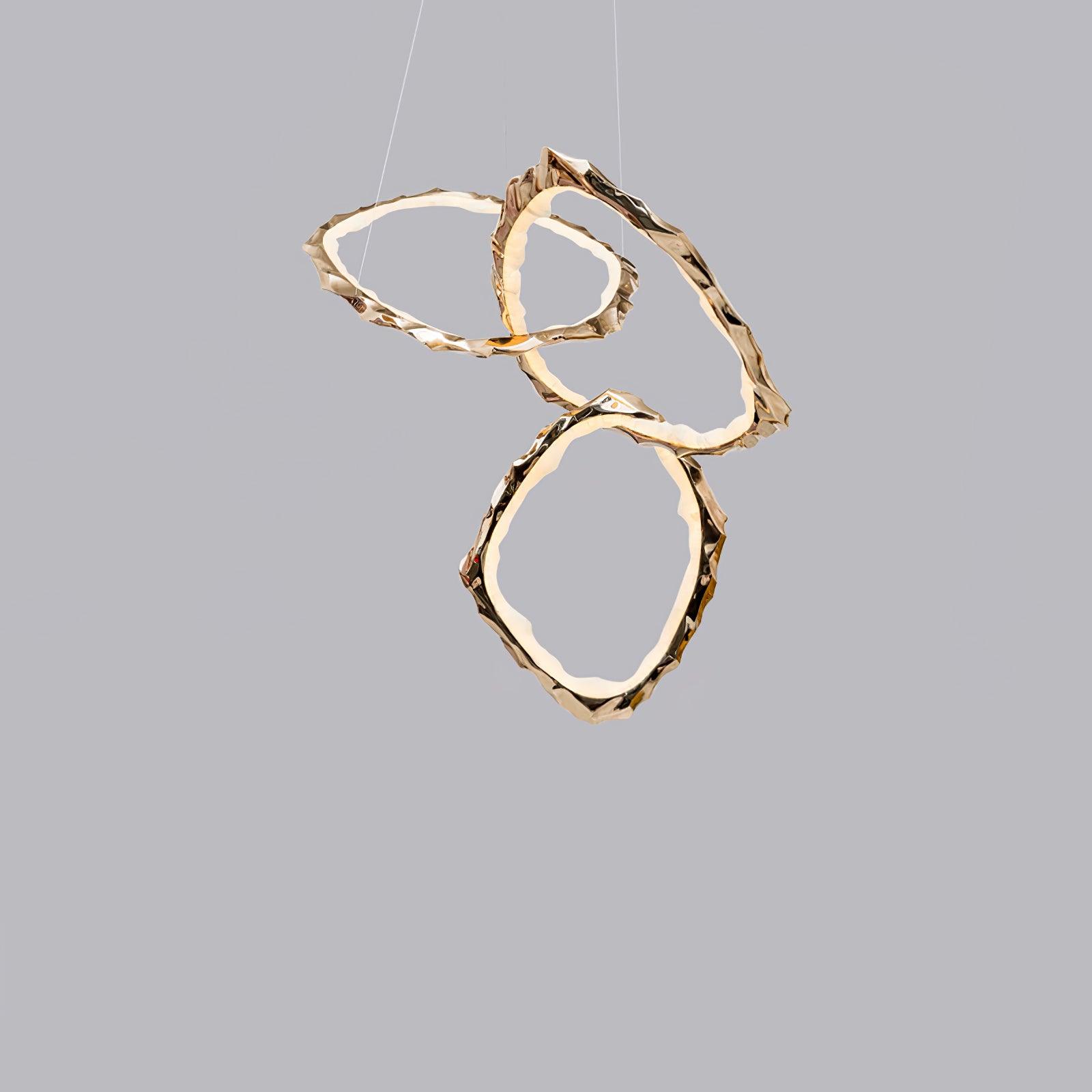 Aballs Cloud Rings Series Brass Chandelier-Neutral Decor
