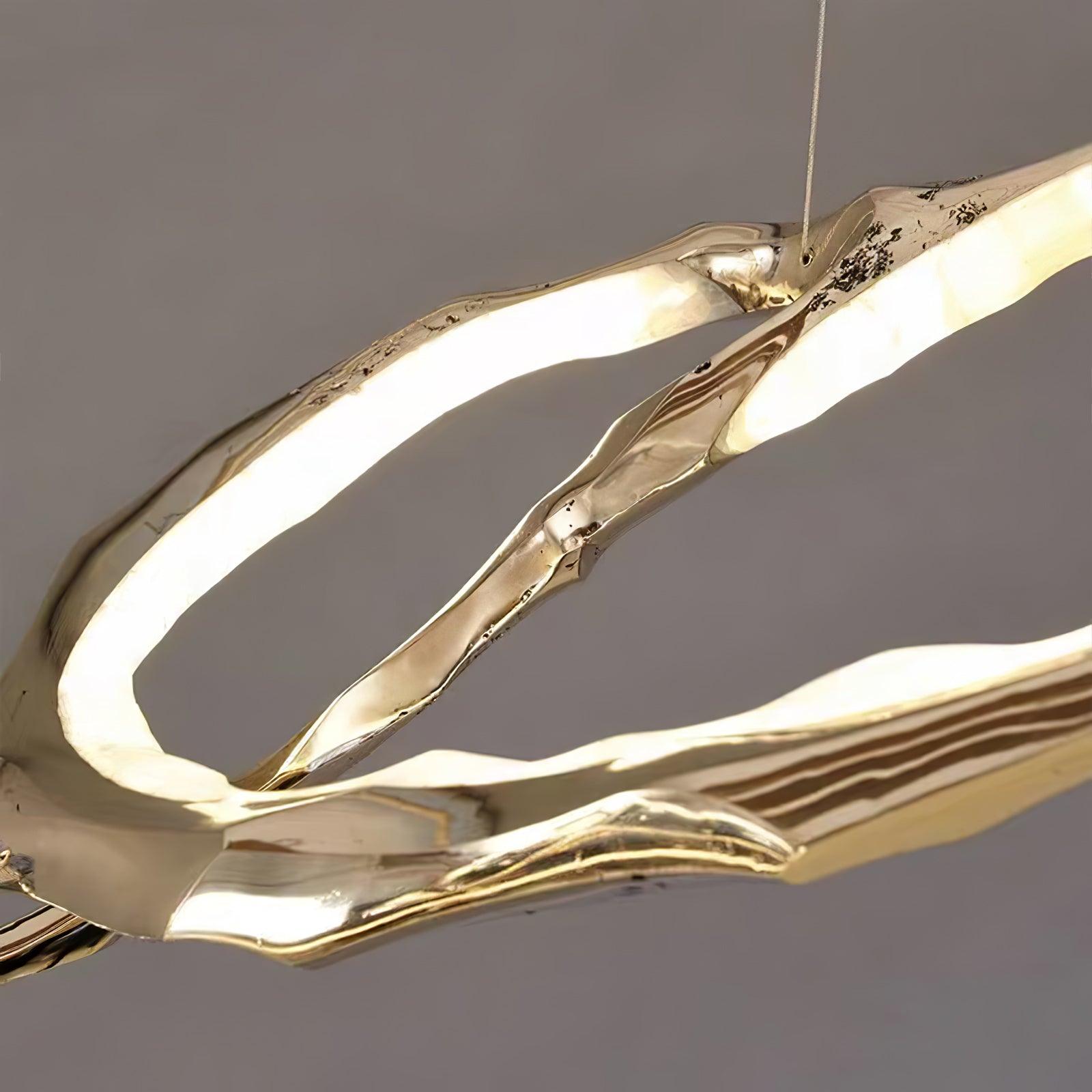 Aballs Cloud Rings Series Brass Chandelier-Neutral Decor