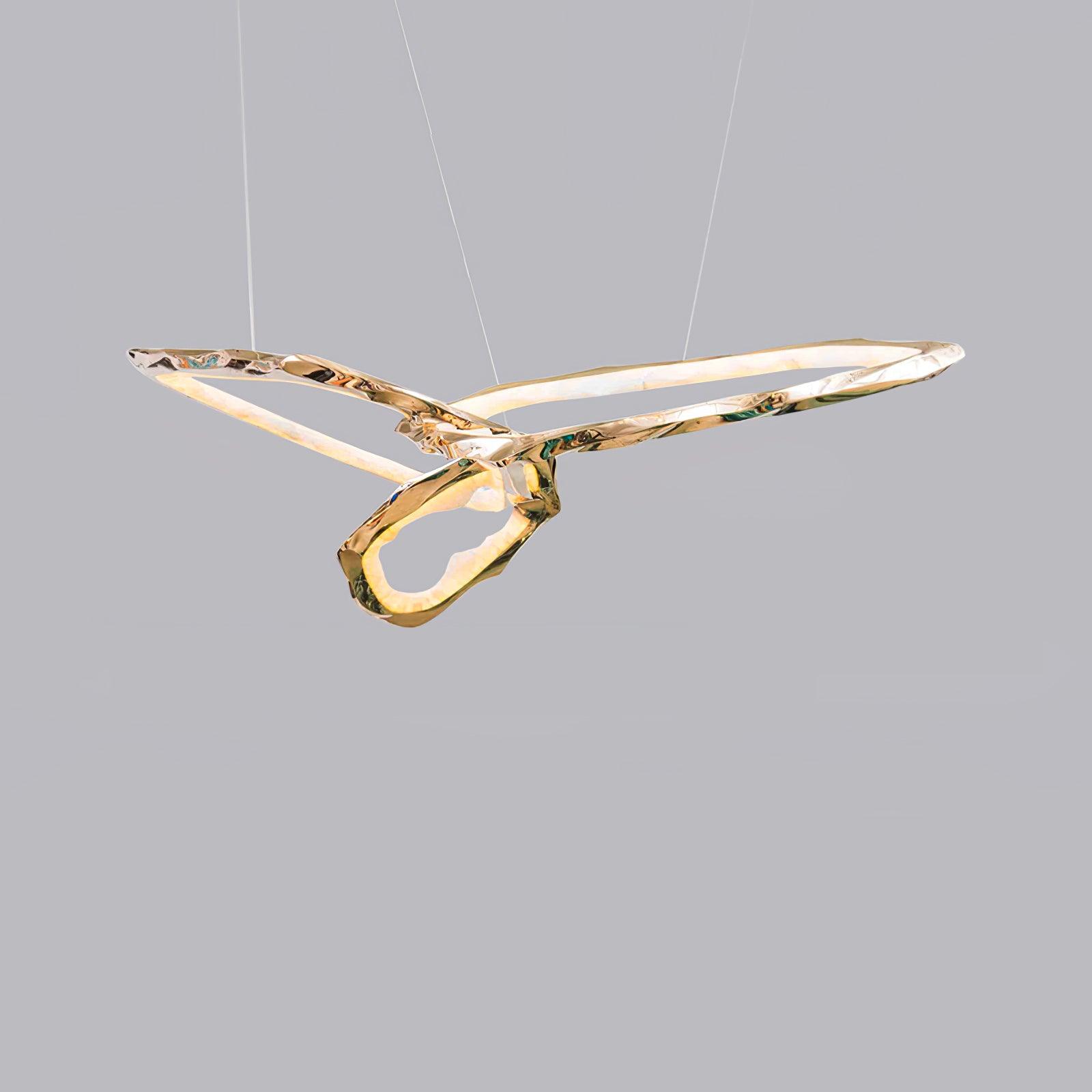 Aballs Cloud Rings Series Brass Chandelier-Neutral Decor