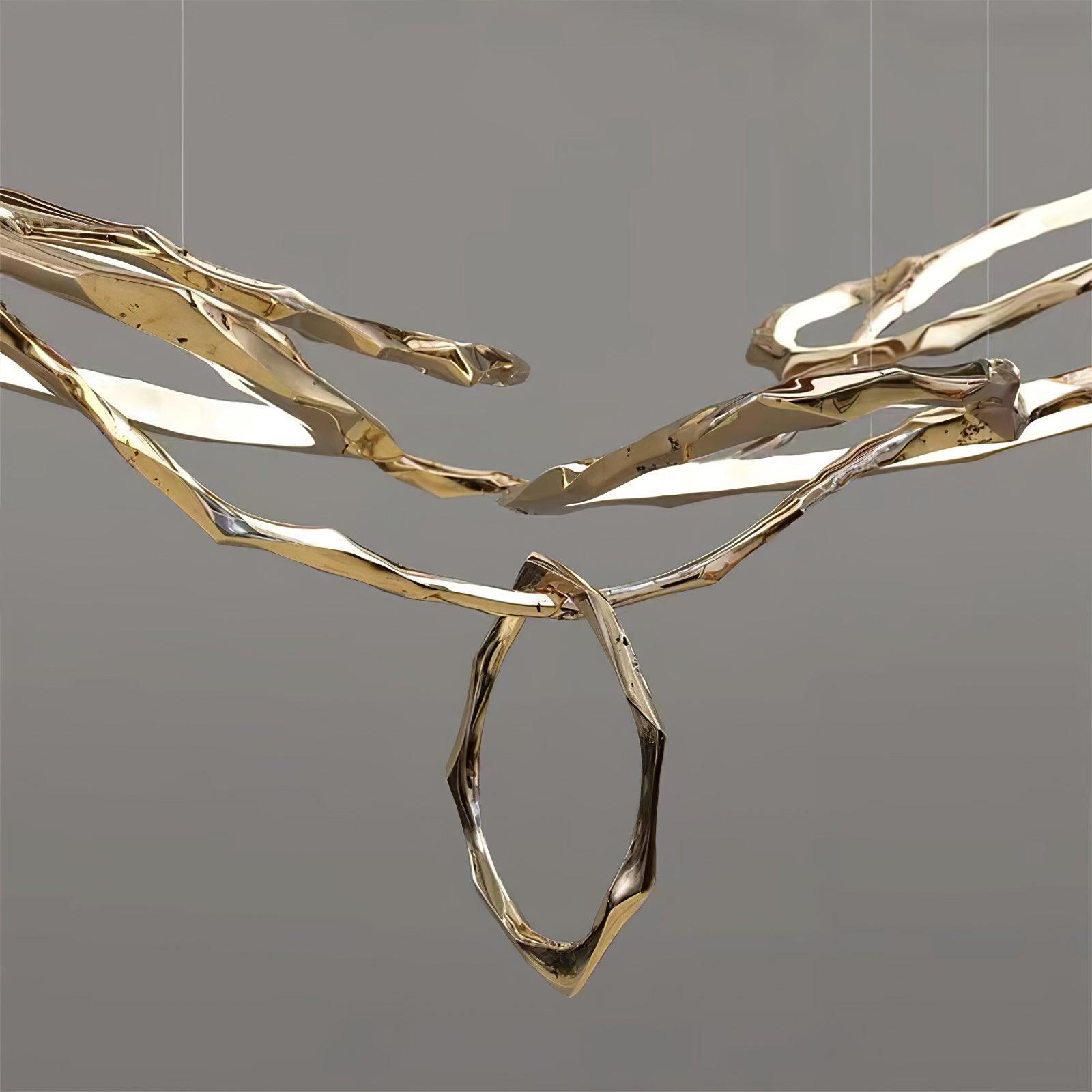Aballs Cloud Rings Series Brass Chandelier-Neutral Decor