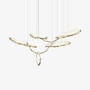 Aballs Cloud Rings Series Brass Chandelier-Neutral Decor