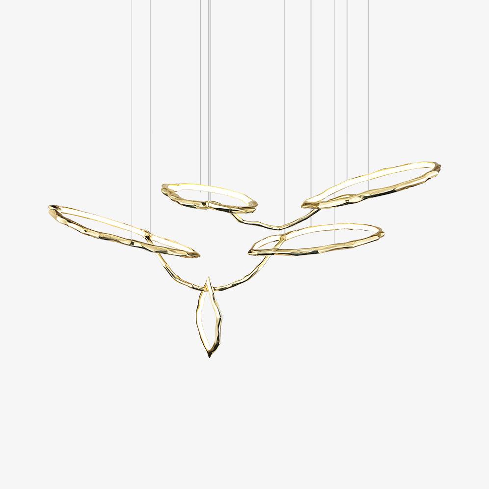 Aballs Cloud Rings Series Brass Chandelier-Neutral Decor