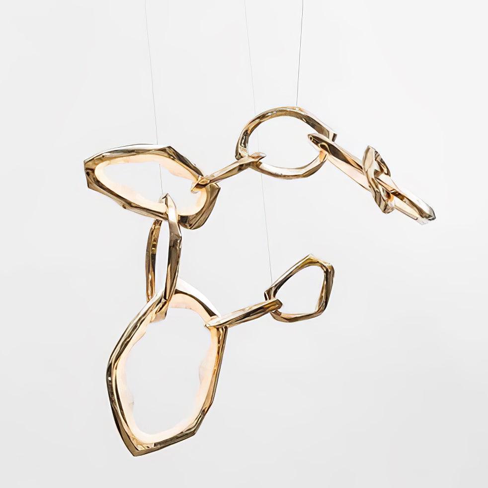 Aballs Cloud Rings Series Brass Chandelier-Neutral Decor