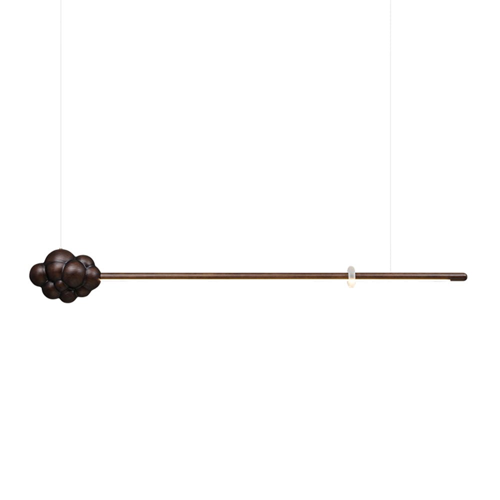 Lustra Pendant Lamp Wood Stick Cloud Minimalist-Neutral Decor