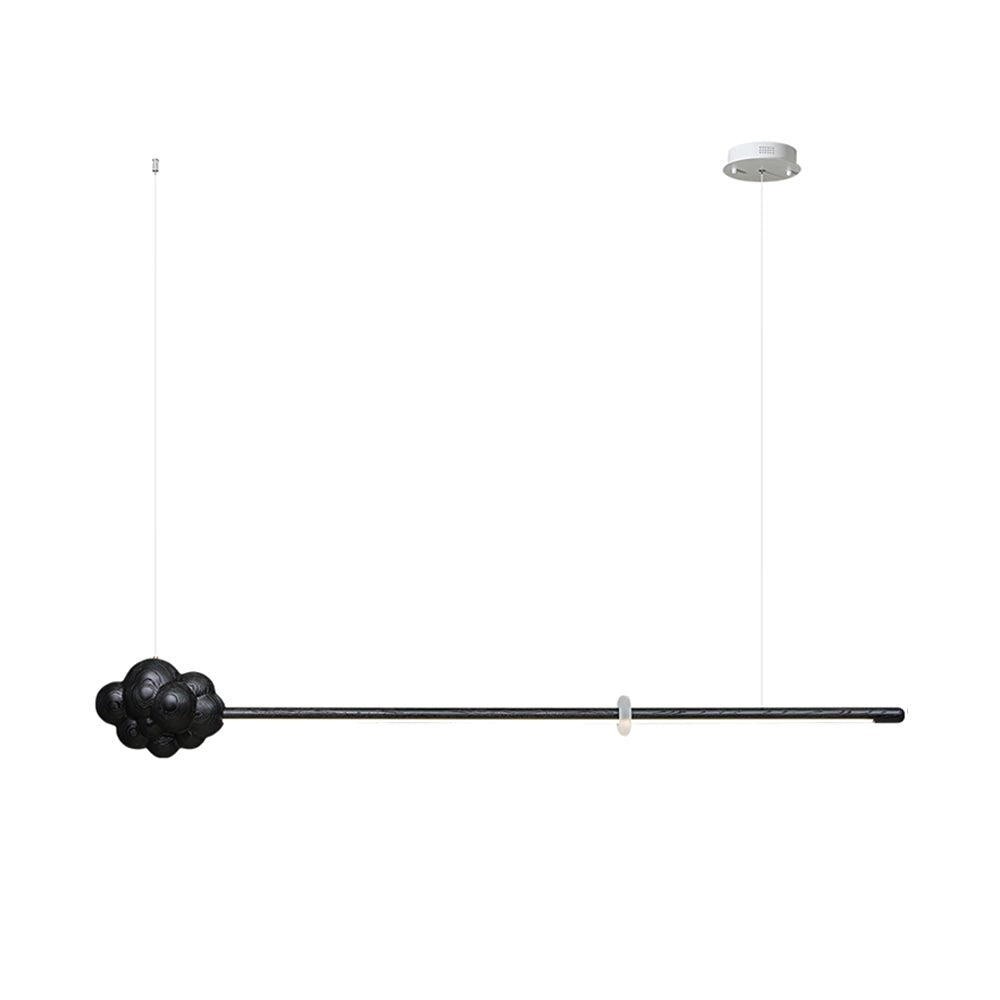 Lustra Pendant Lamp Wood Stick Cloud Minimalist-Neutral Decor
