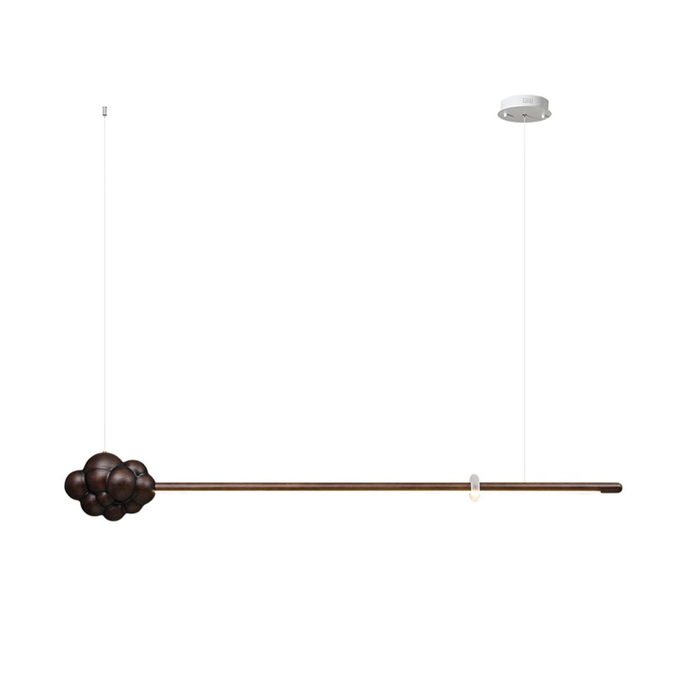 Lustra Pendant Lamp Wood Stick Cloud Minimalist-Neutral Decor