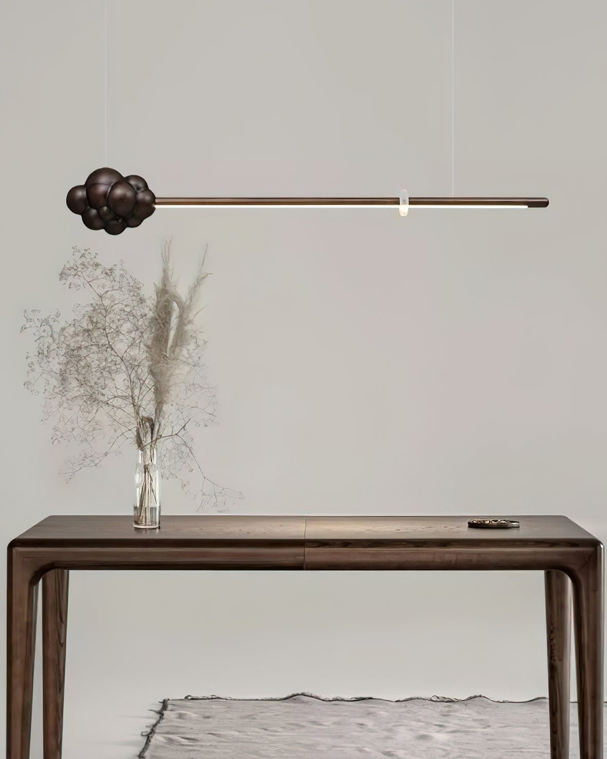 Lustra Pendant Lamp Wood Stick Cloud Minimalist-Neutral Decor