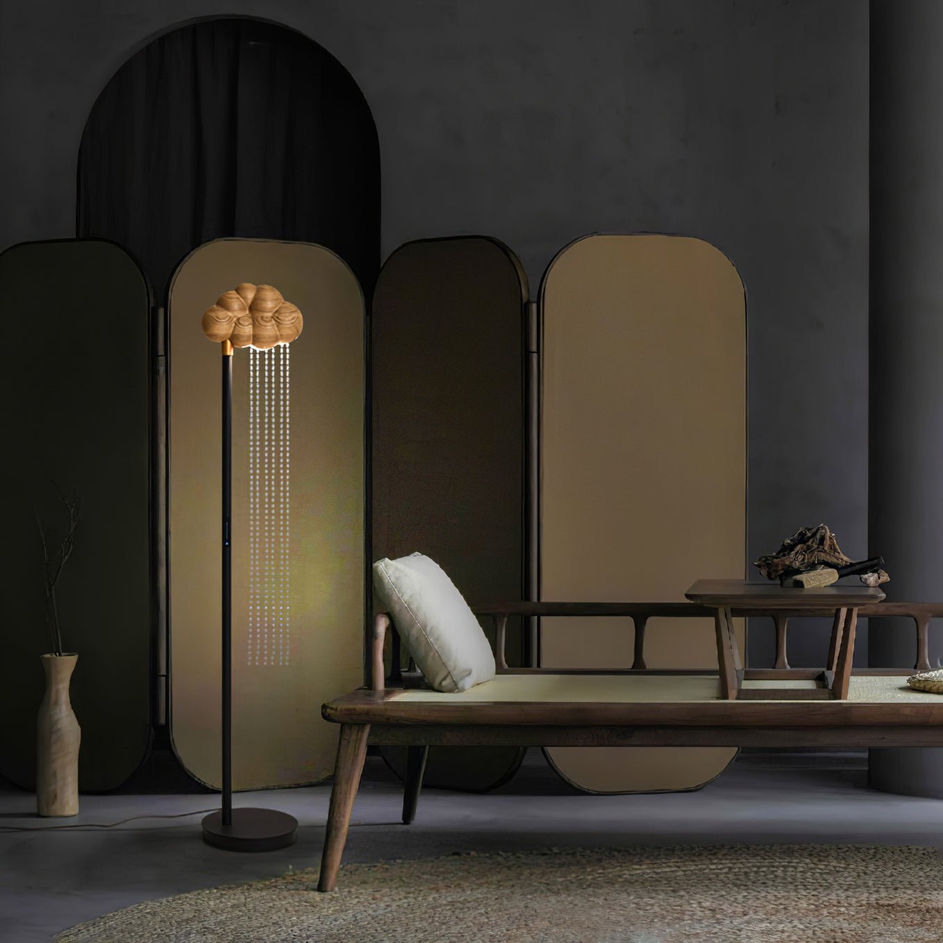 Orinyra Cloud-shaped Bronze Floor Lamp-Neutral Decor