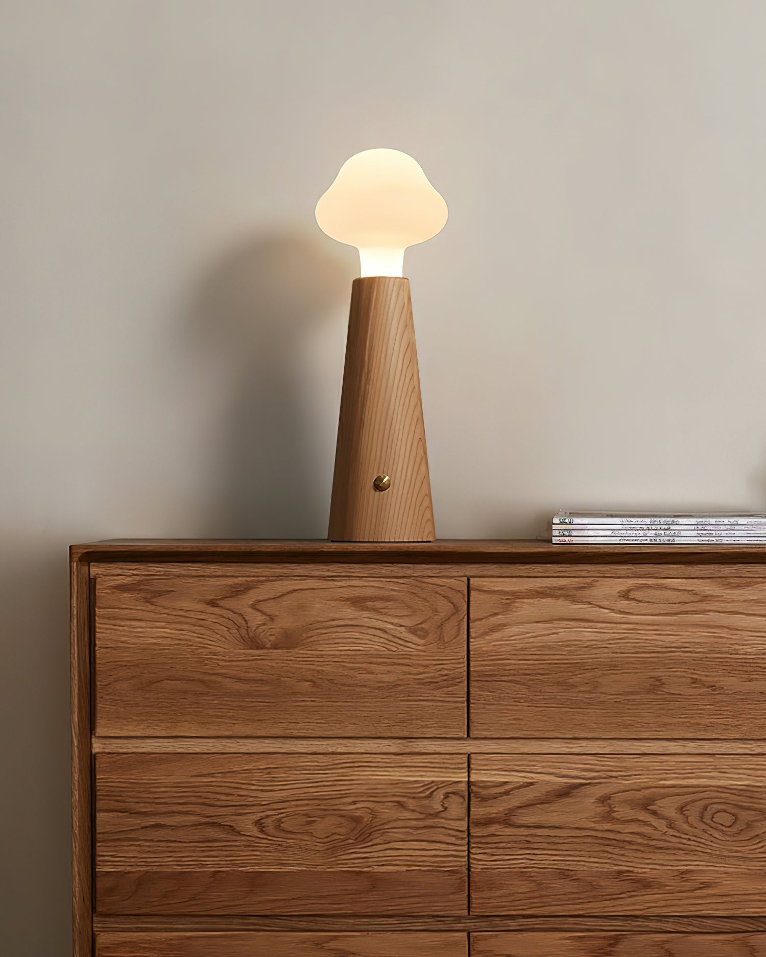 Mushio Wood Cloud Table Lamp-Neutral Decor