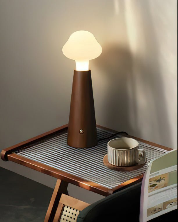 Mushio Wood Cloud Table Lamp-Neutral Decor