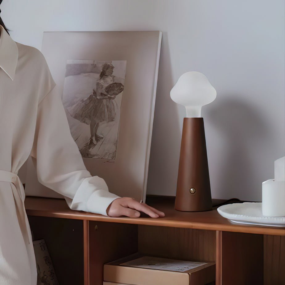 Mushio Wood Cloud Table Lamp-Neutral Decor